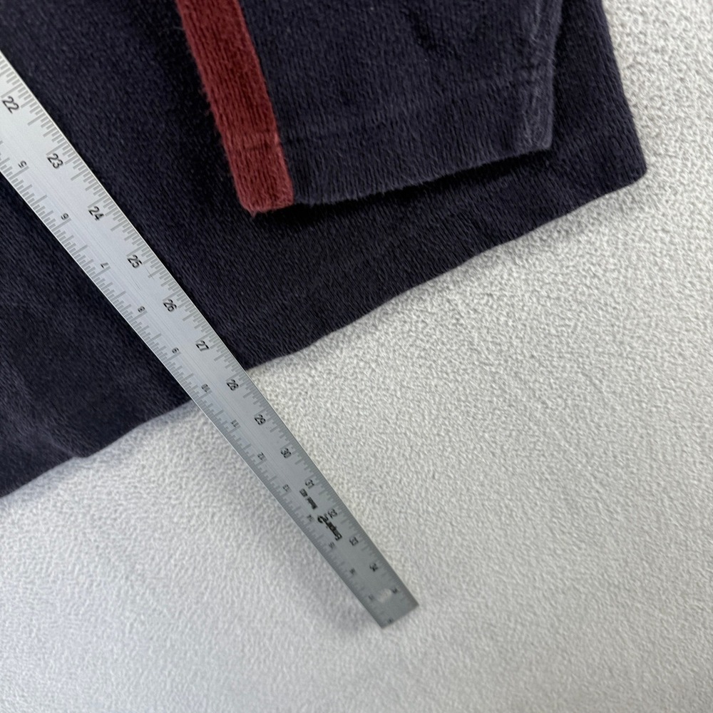 Vintage Abercrombie Fitch Shirt men's Large Blue Red Thick Heavyweight Blank 90s - Picture 2 of 7